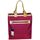 Einkaufstasche Shopping Bags Tasche Freizeittasche Sydney Polyester Weinrot / Beige 36x34x13 cm 0,430 Kg