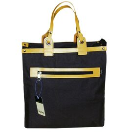 Einkaufstasche Shopping Bags Tasche Freizeittasche Sydney Polyester Schwarz / Beige 36x34x13 cm 0,430 Kg