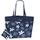 Badetasche Strandtasche Sydney Tasche Motiv Blumendruck Marineblau Polyester 43/60x70 x16 cm 0,470 Kg