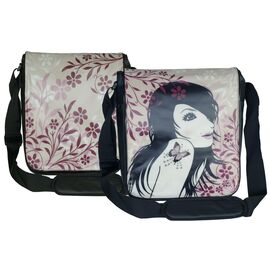 Schultertasche Laptoptasche Planentasche Tasche Manga Girl Zipitbag Hochkant Bag 34x32x11 cm