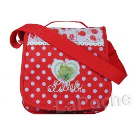 Kindertasche Kindergartentasche Tasche "Lillebi" feuerrot/rosa 22x20x7 cm