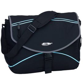 Schultertasche Laptoptasche Freizeit-Tasche BestWay Polyester schwarz 41x31x12cm